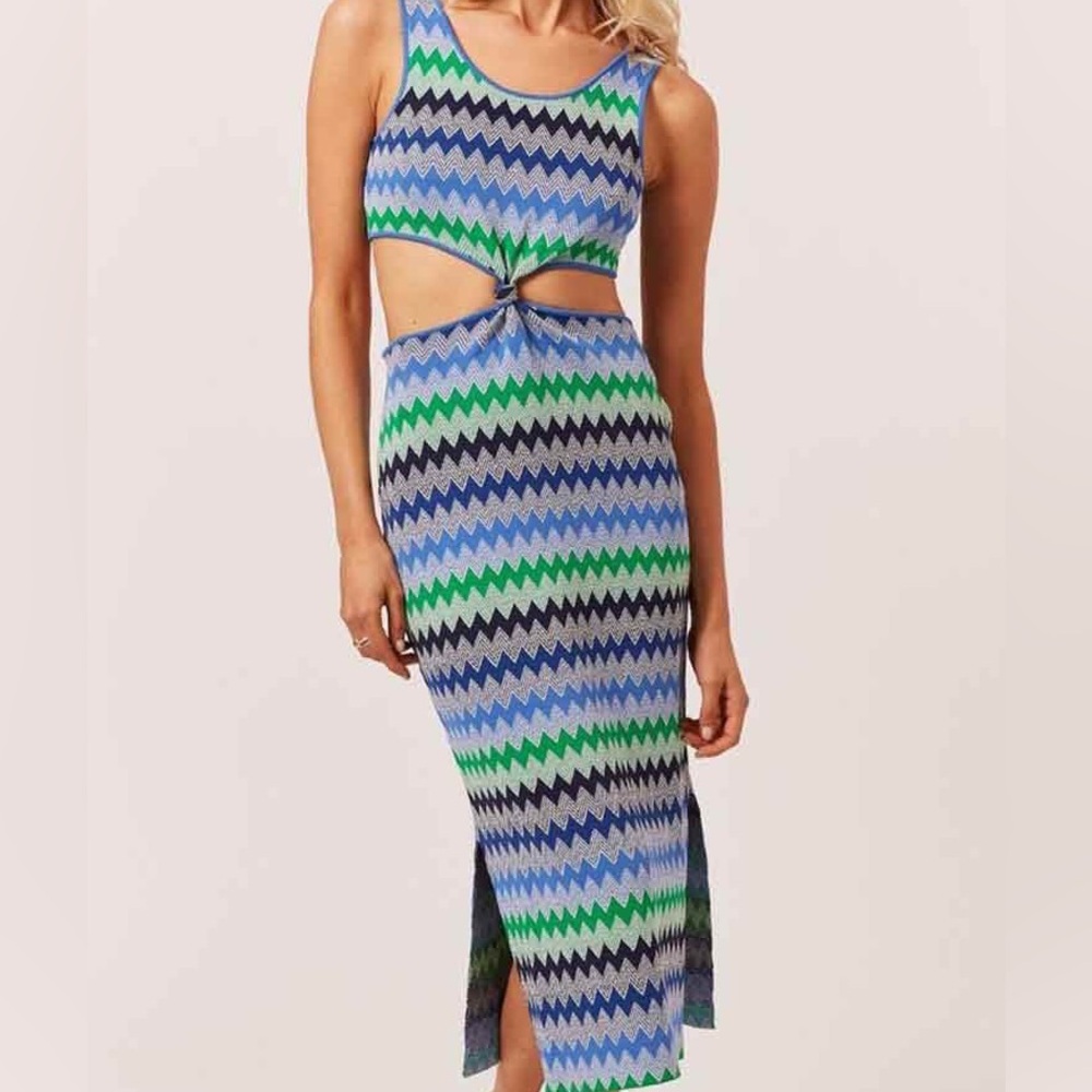 Worn once solid and striped Bailey chevron dress XS
